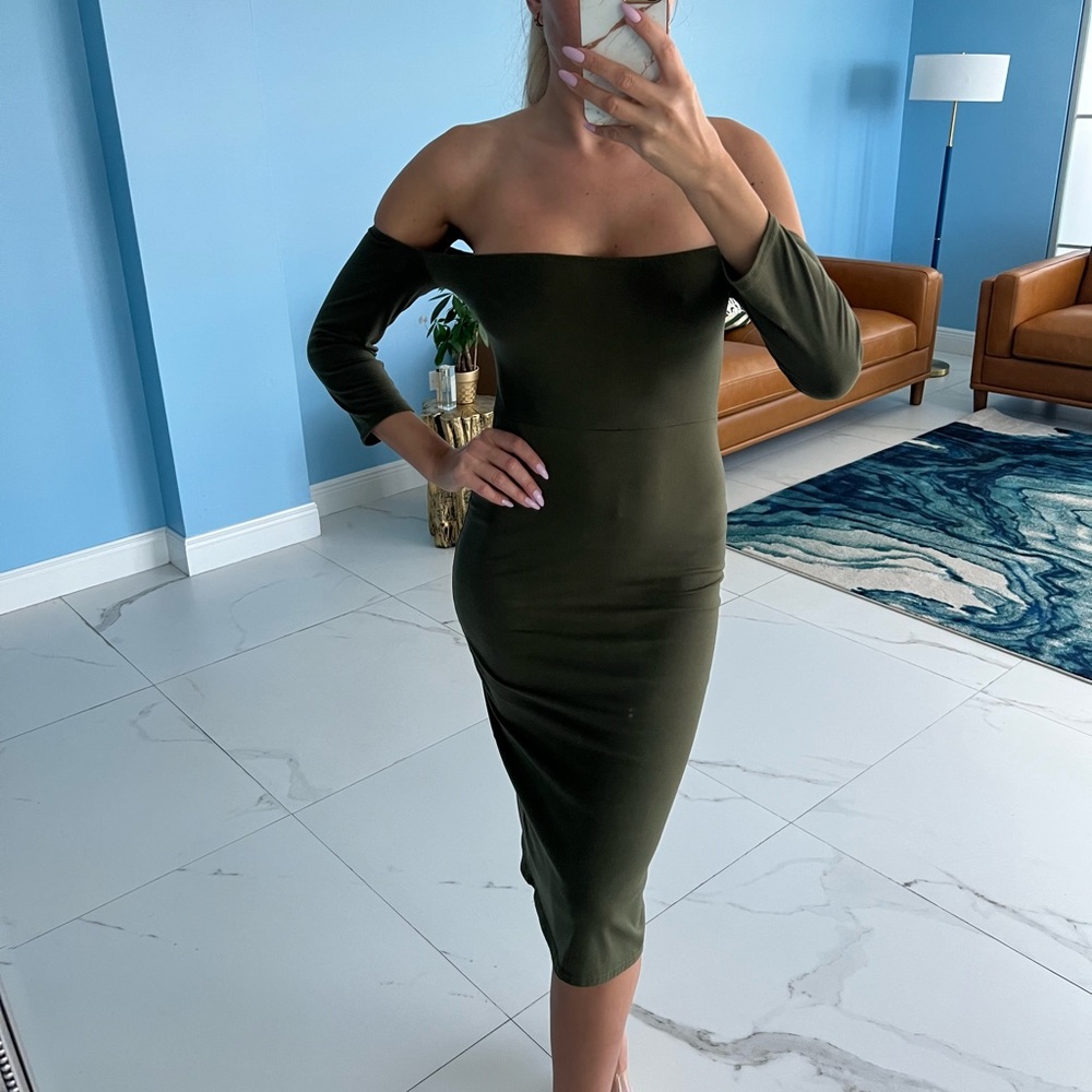 Dark green beautiful dress 👗